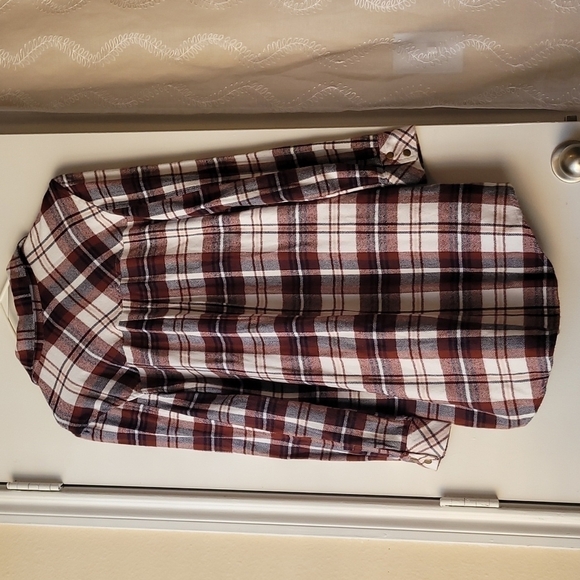 BP Plaid Fleece Snap Longsleeve Shirt Size Small - Picture 2 of 9